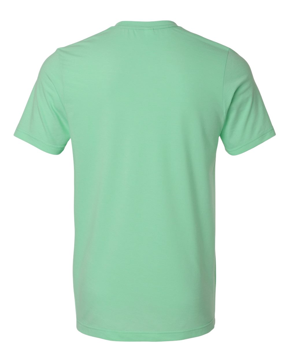 Rear View of Heather Light Mint Combed CVC T-Shirt - 602CVC