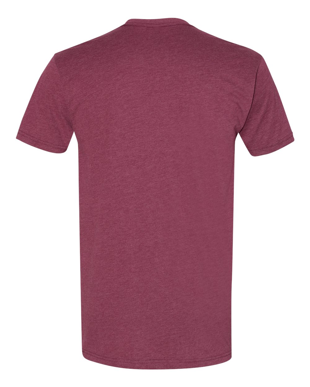 Rear View of Heather Maroon Sueded T-Shirt - 6410