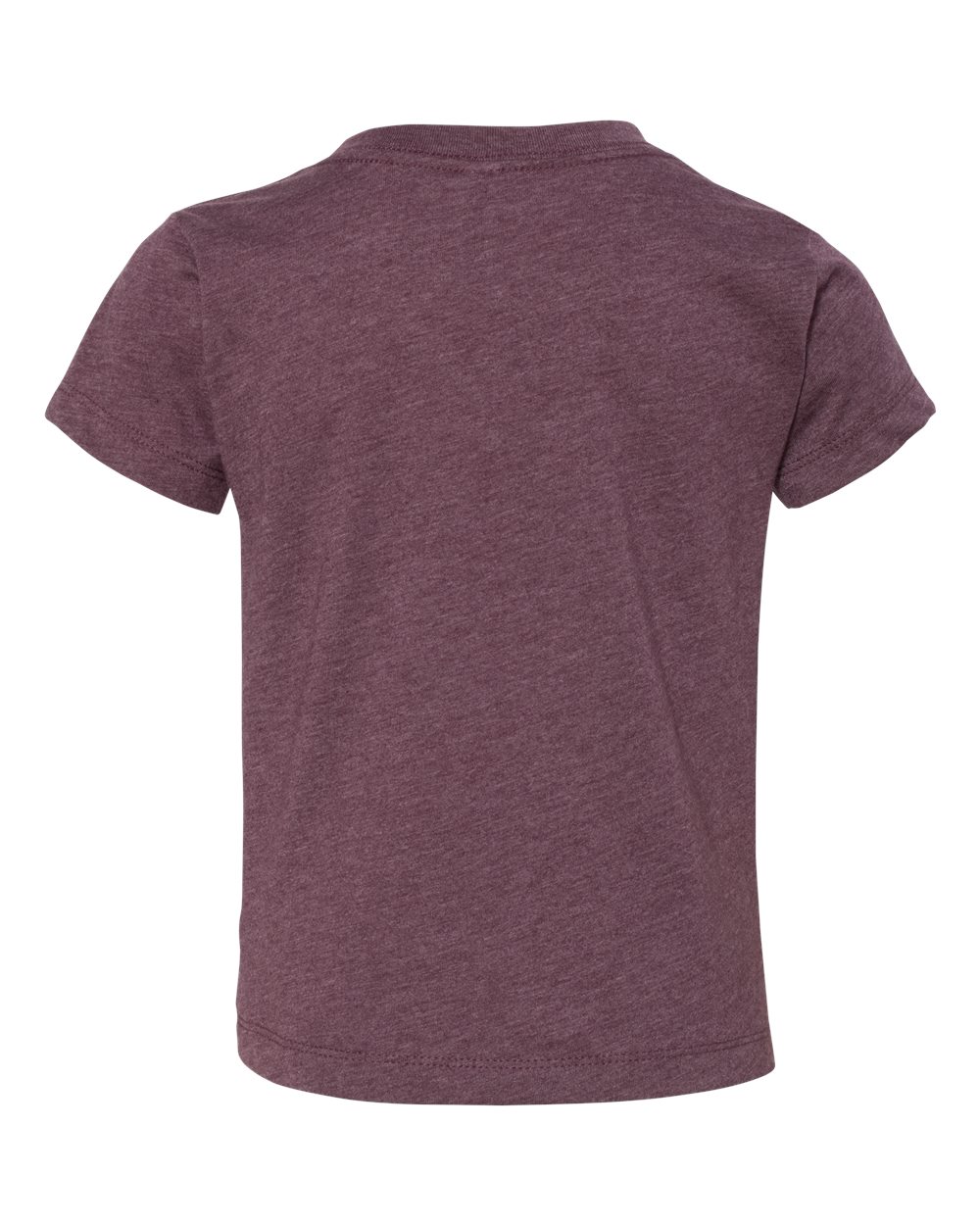 Rear View of Heather Maroon Toddler Jersey Tee - 3001T