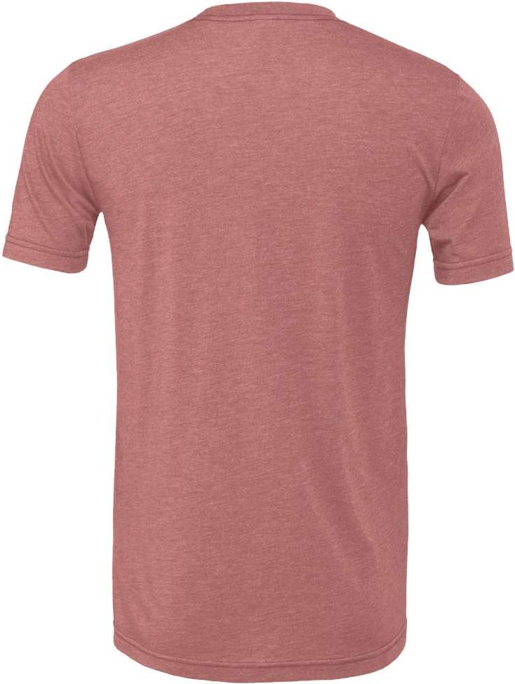 Rear View of Heather Mauve CVC Jersey Tee - 3001CVC