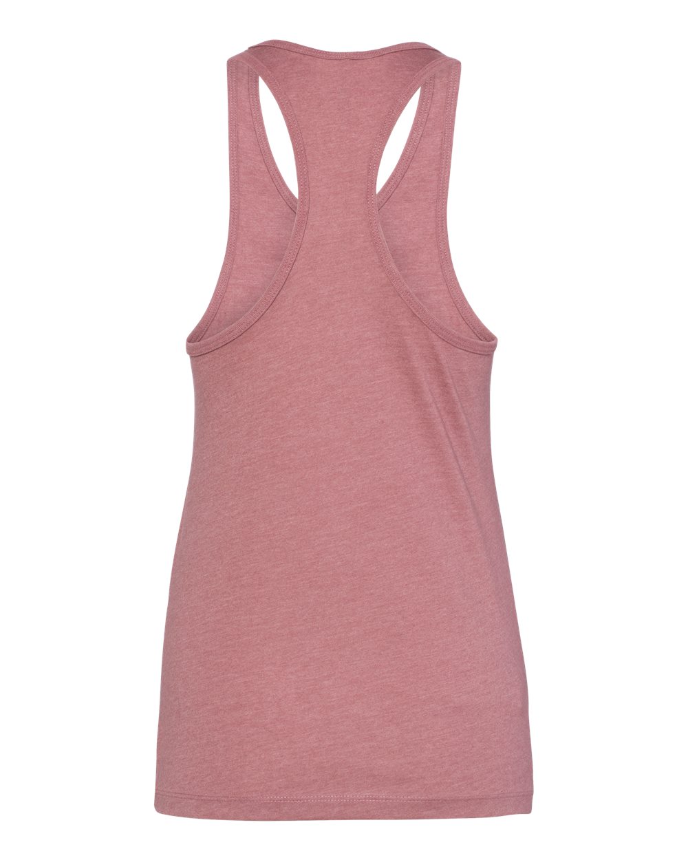 Rear View of Heather Mauve Women's Jersey Racerback Tank - 6008