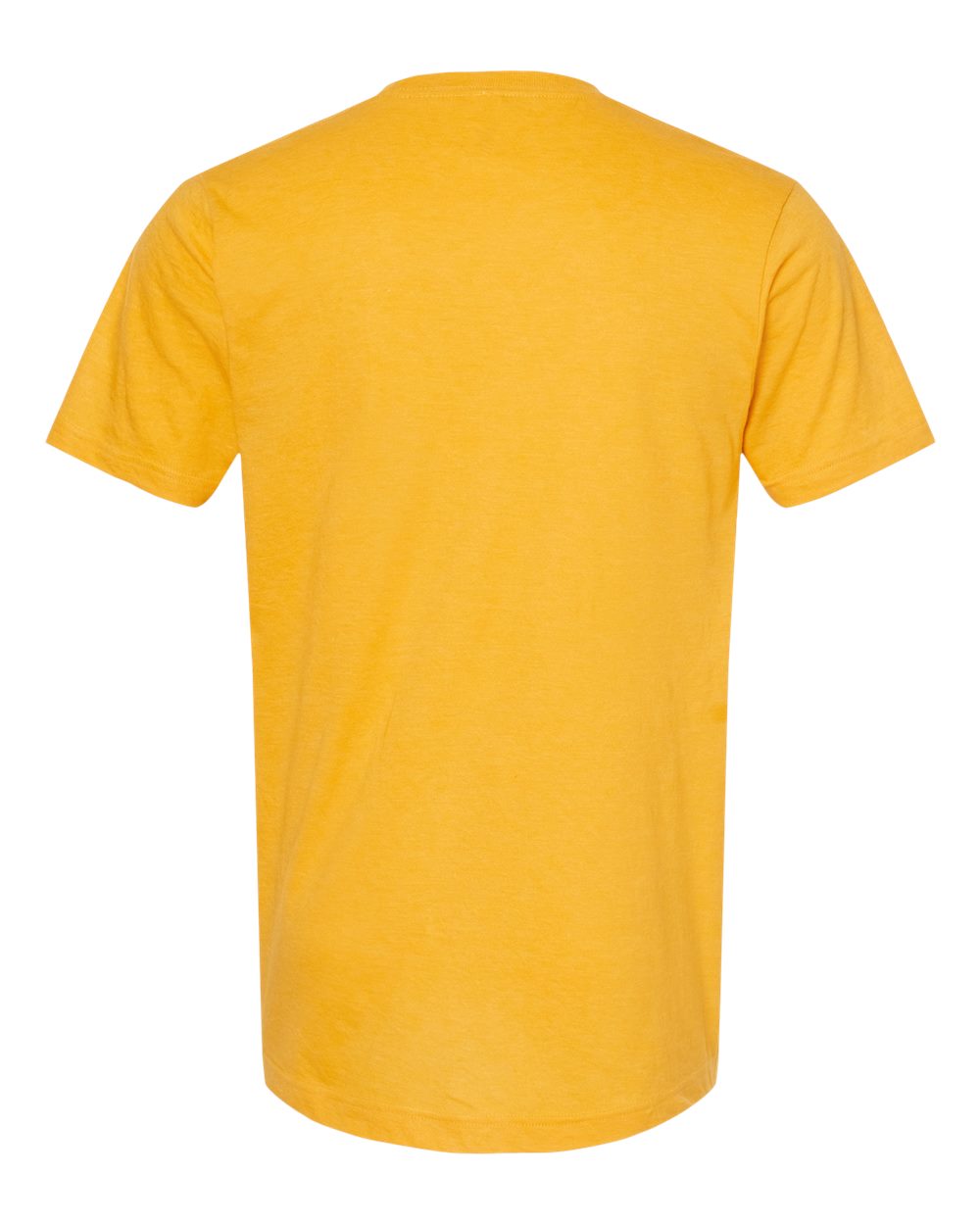 Rear View of Heather Mellow Yellow Fine Jersey T-Shirt - 202