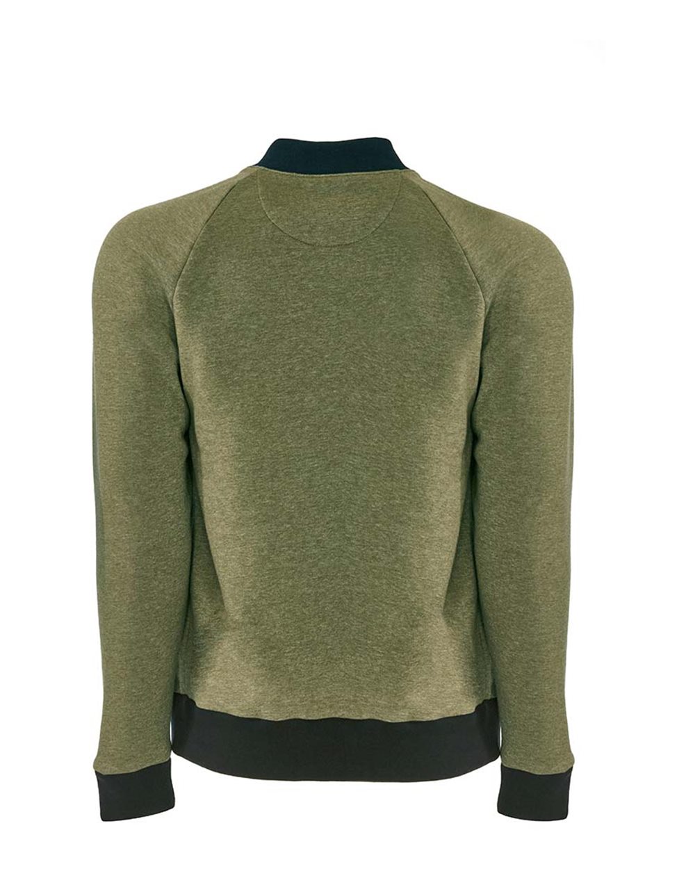 Rear View of Heather Military Green Malibu Bomber Jacket - 9700