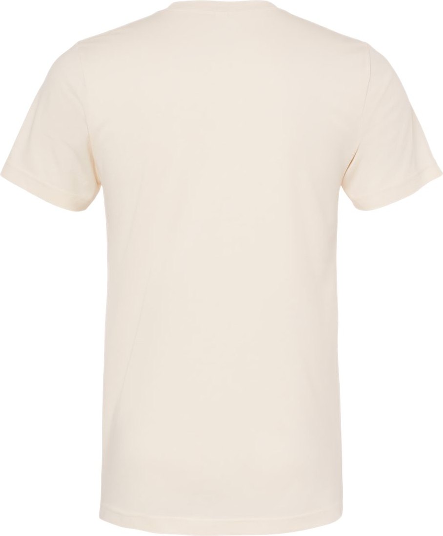 Rear View of Heather Natural CVC Jersey Tee - 3001CVC