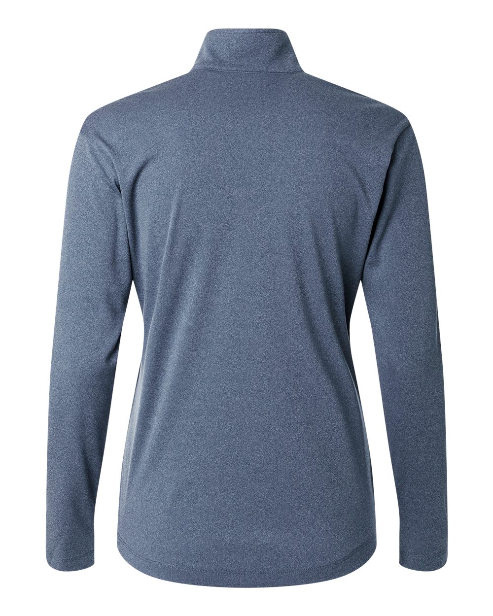 Rear View of Heather Navy Pro-Lock Women's Performance Quarter-Zip Pullover - 41870L