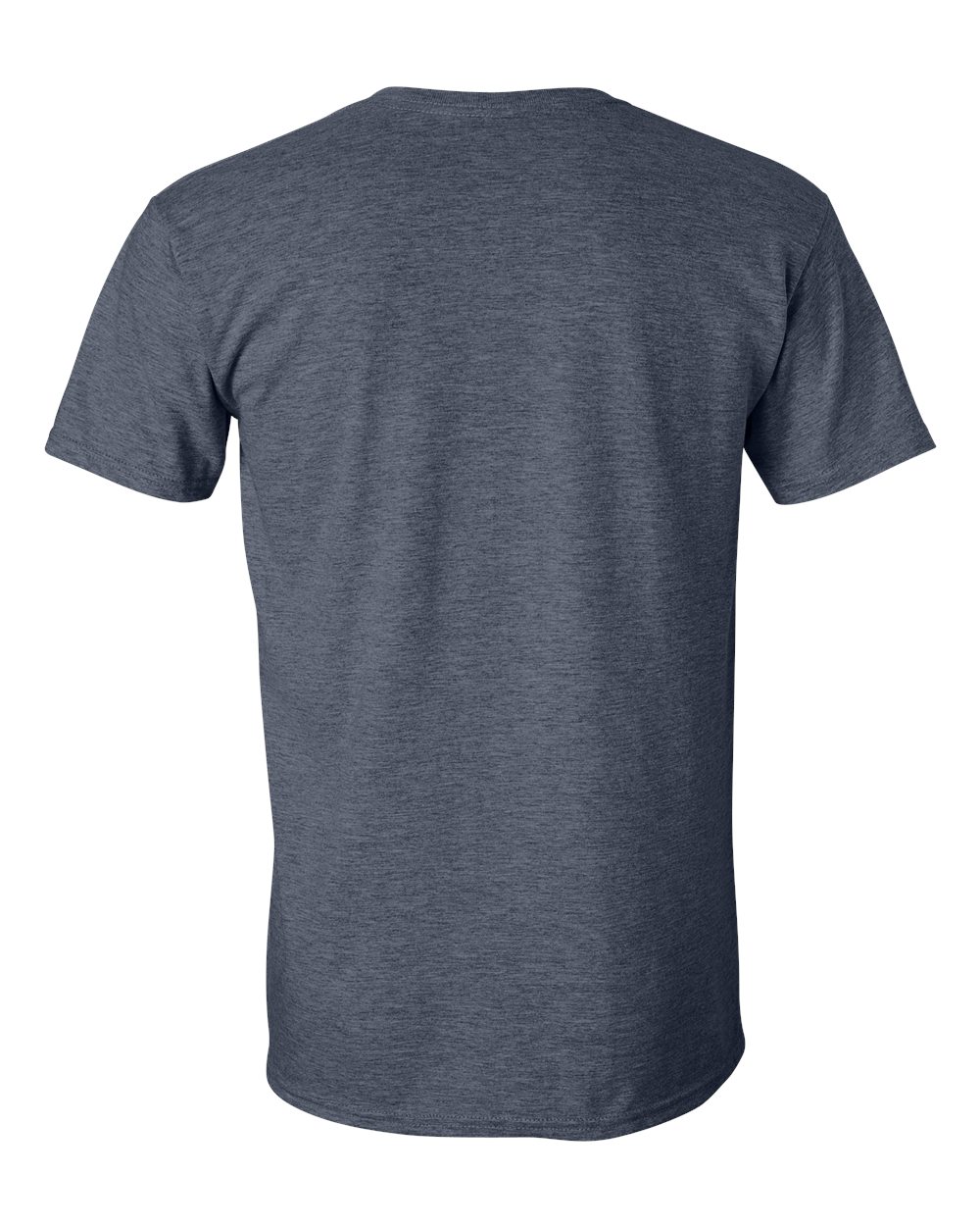 Rear View of Heather Navy Softstyle® T-Shirt - 64000