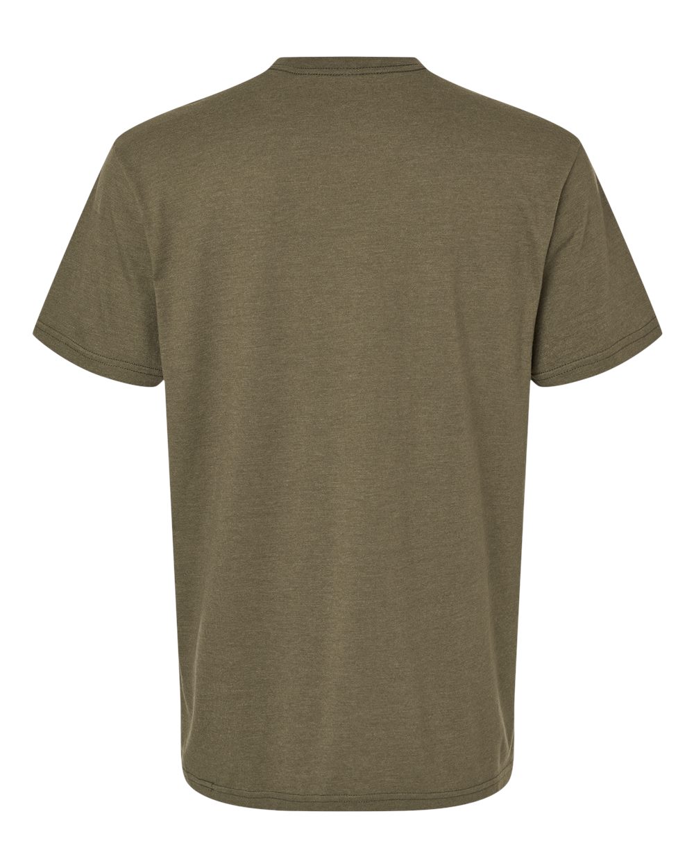 Rear View of Heather Olive CVC Tee - 2001CVC