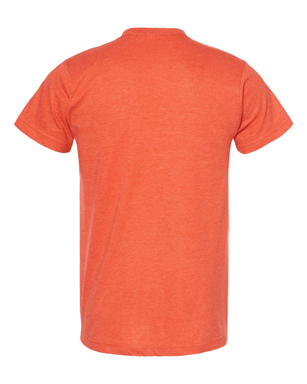 Rear View of Heather Orange Fine Jersey T-Shirt - 202