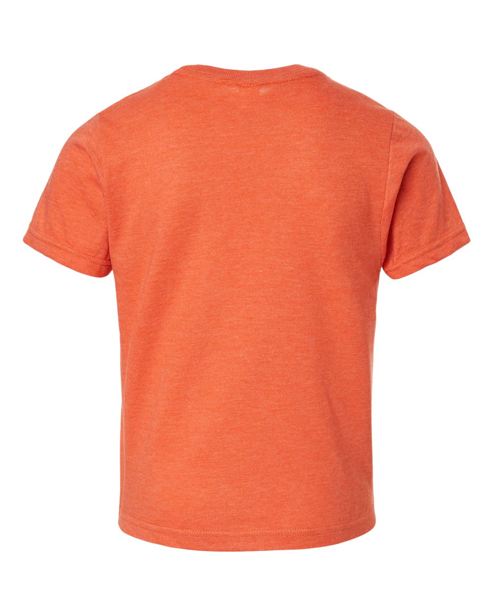 Rear View of Heather Orange Youth Fine Jersey T-Shirt - 235