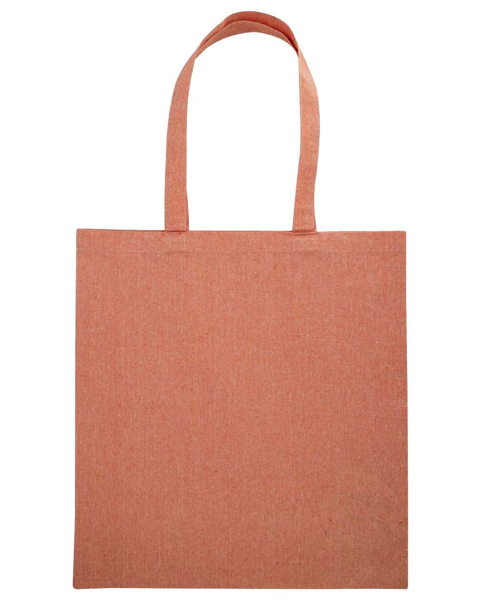 Front View of Heather Peach Nicole Recycled Tote - 8860R