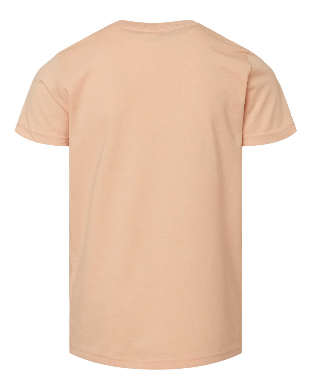 Rear View of Heather Peach Youth CVC Jersey Tee - 3001YCVC