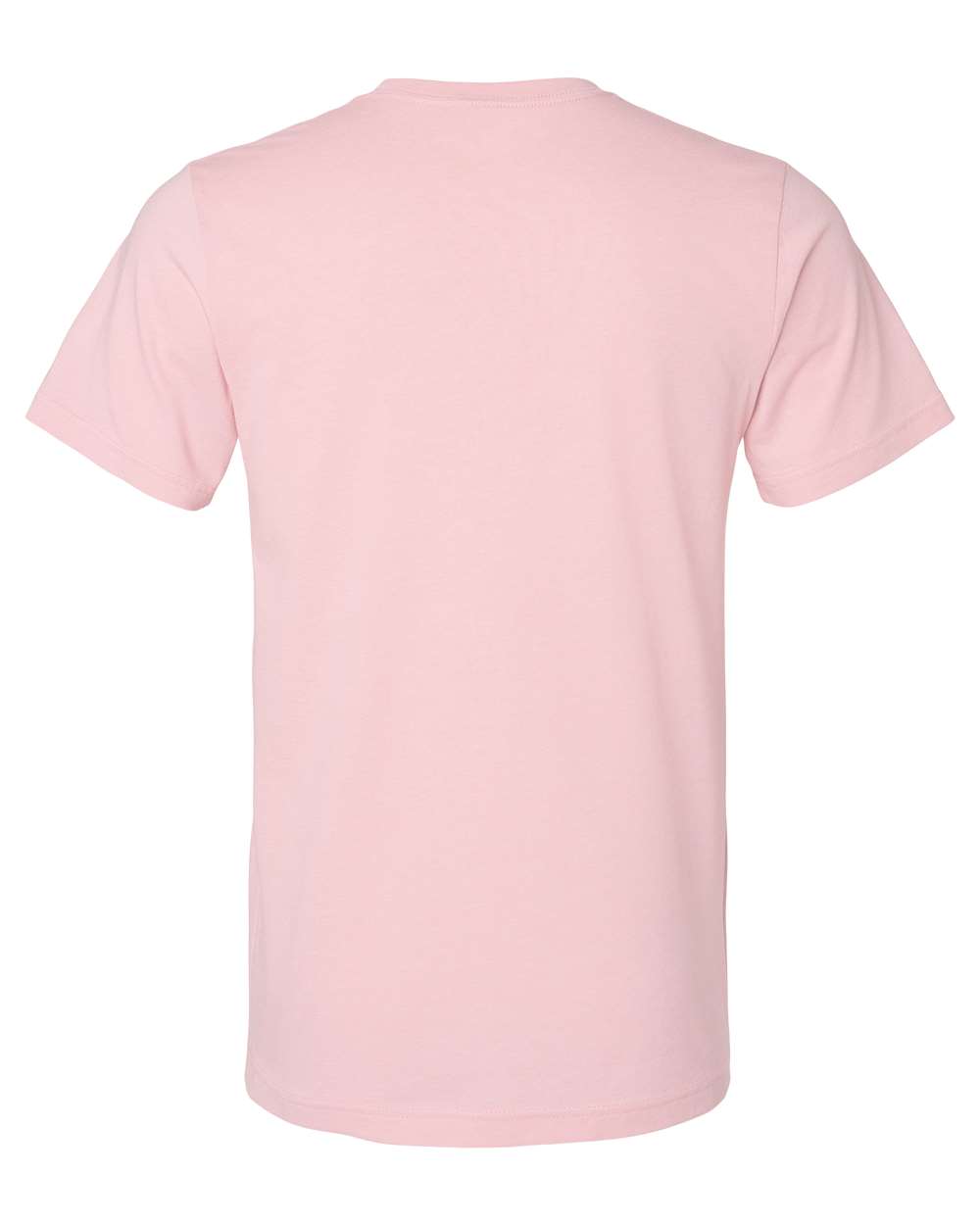 Rear View of Heather Pink CVC Jersey Tee - 3001CVC