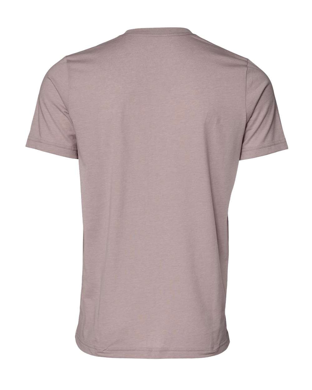 Rear View of Heather Pink Gravel CVC Jersey Tee - 3001CVC