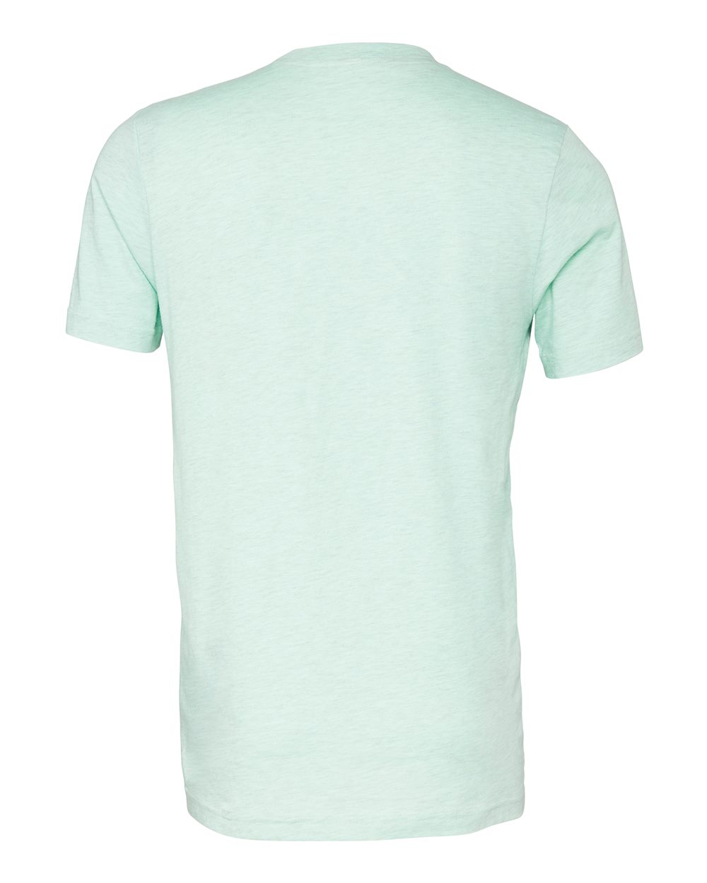 Rear View of Heather Prism Mint CVC Jersey Tee - 3001CVC