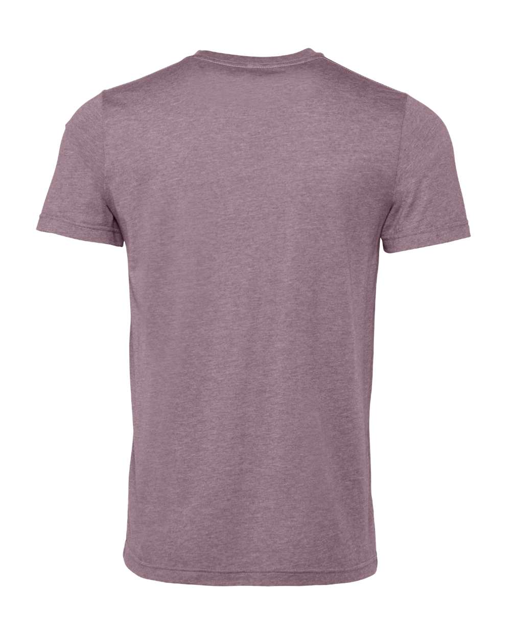 Rear View of Heather Purple CVC Jersey Tee - 3001CVC