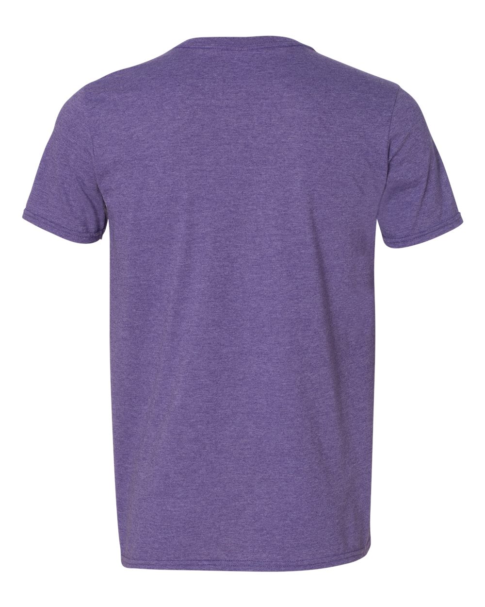 Rear View of Heather Purple Softstyle® V-Neck T-Shirt - 64V00