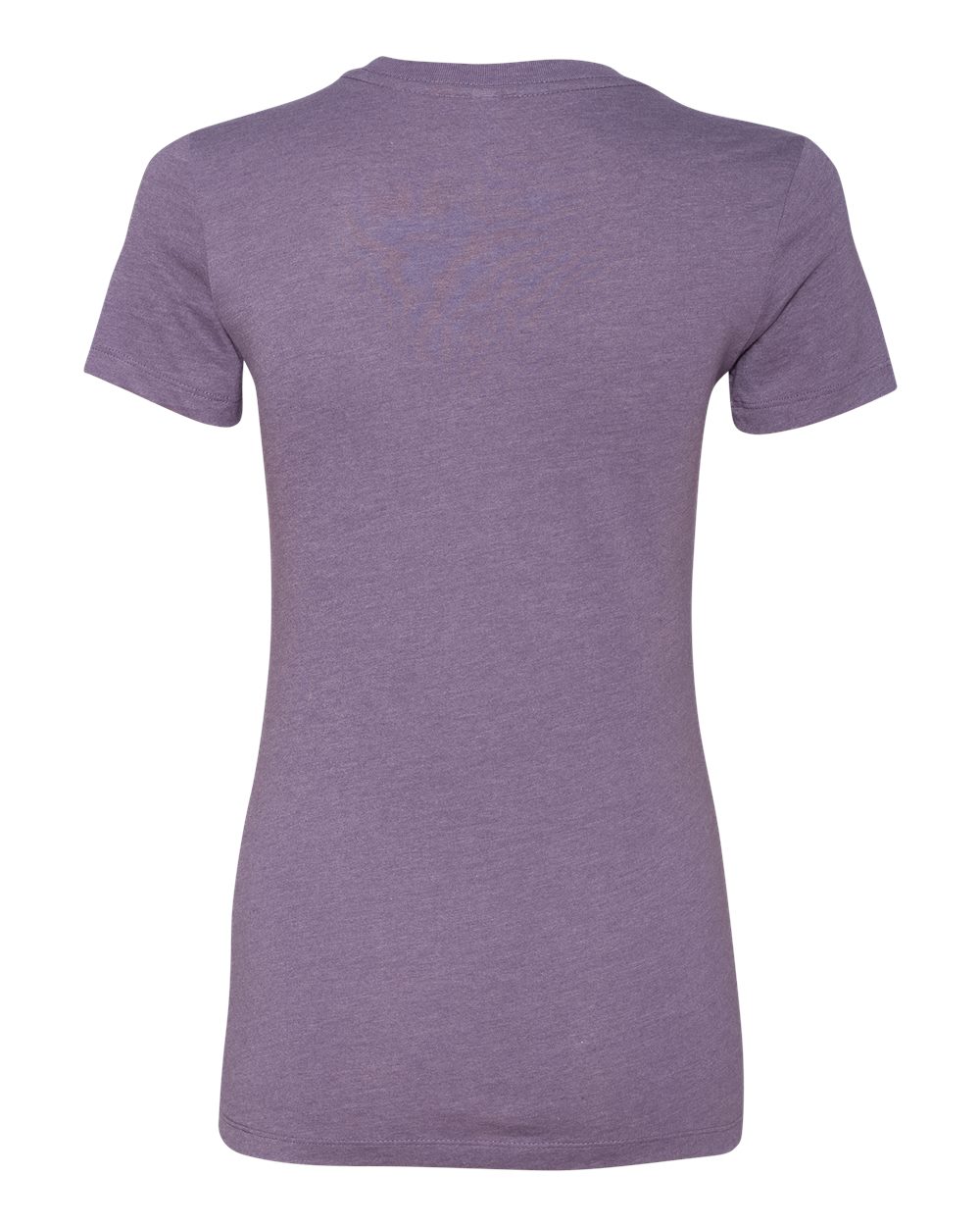 Rear View of Heather Purple Women's Slim Fit Tee - 6004