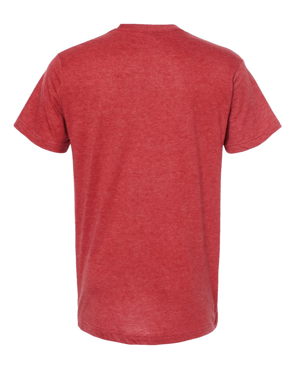 Rear View of Heather Red Fine Jersey T-Shirt - 202