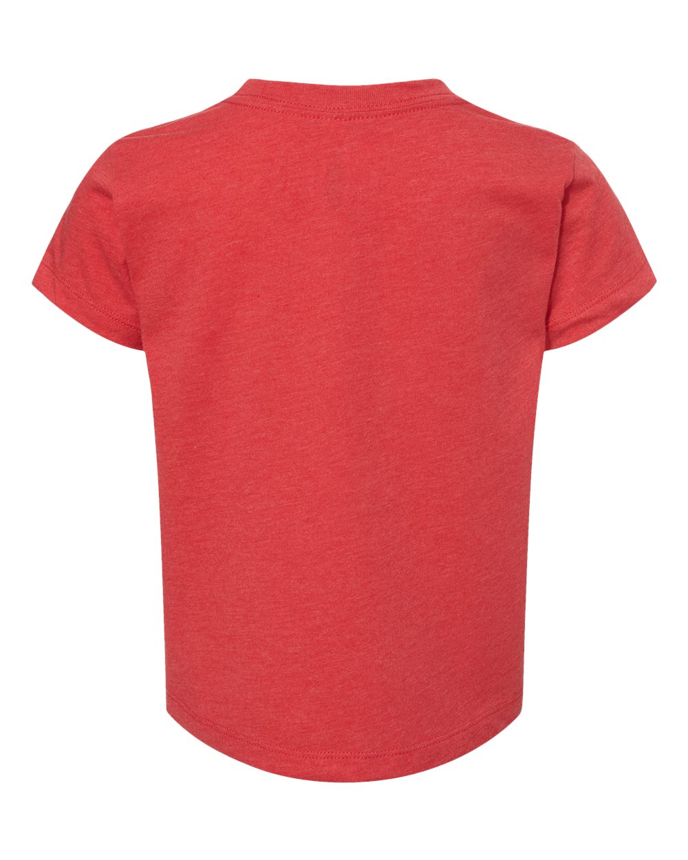 Rear View of Heather Red Toddler Jersey Tee - 3001T
