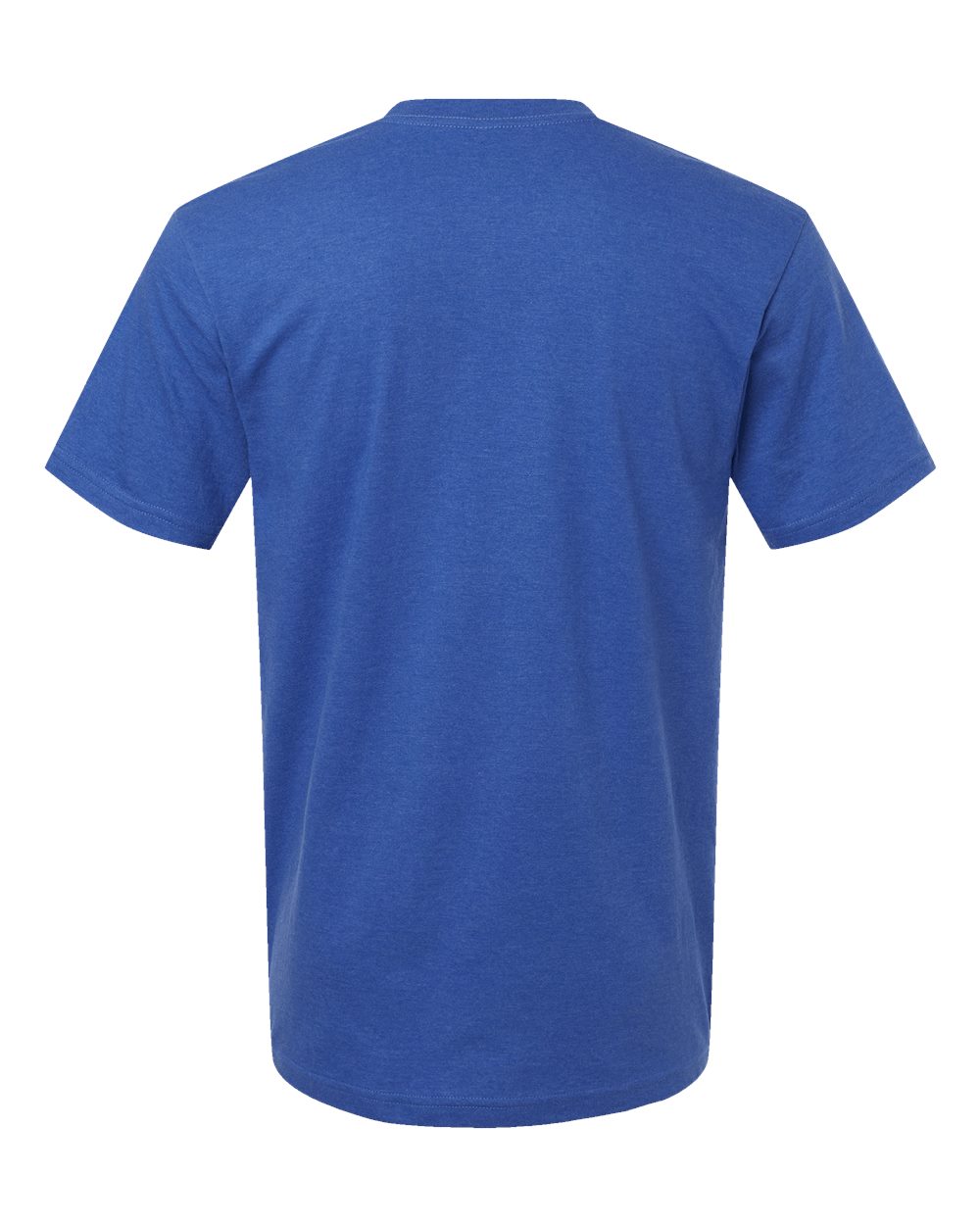 Rear View of Heather Royal Blue CVC Tee - 2001CVC