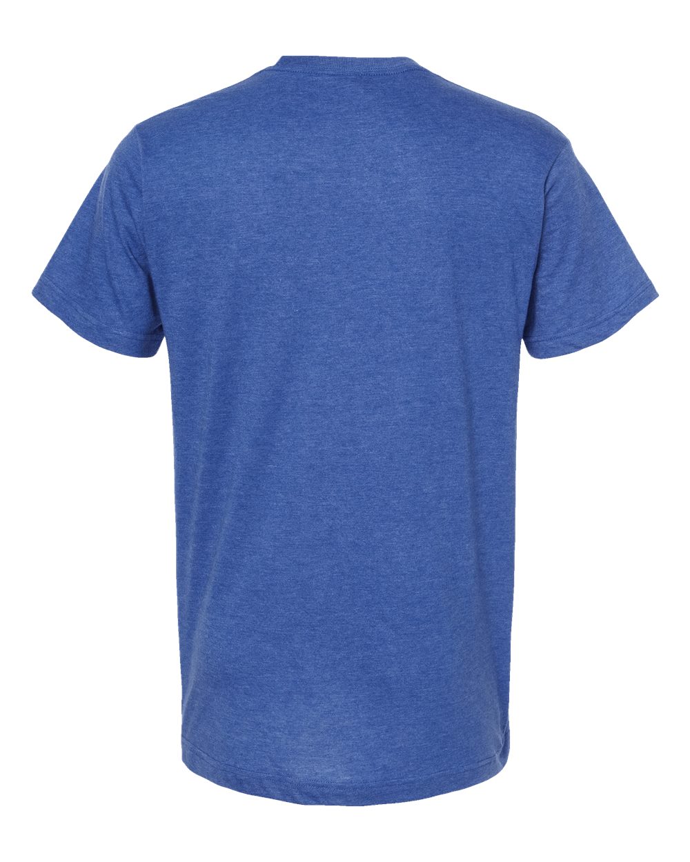 Rear View of Heather Royal Fine Jersey T-Shirt - 202