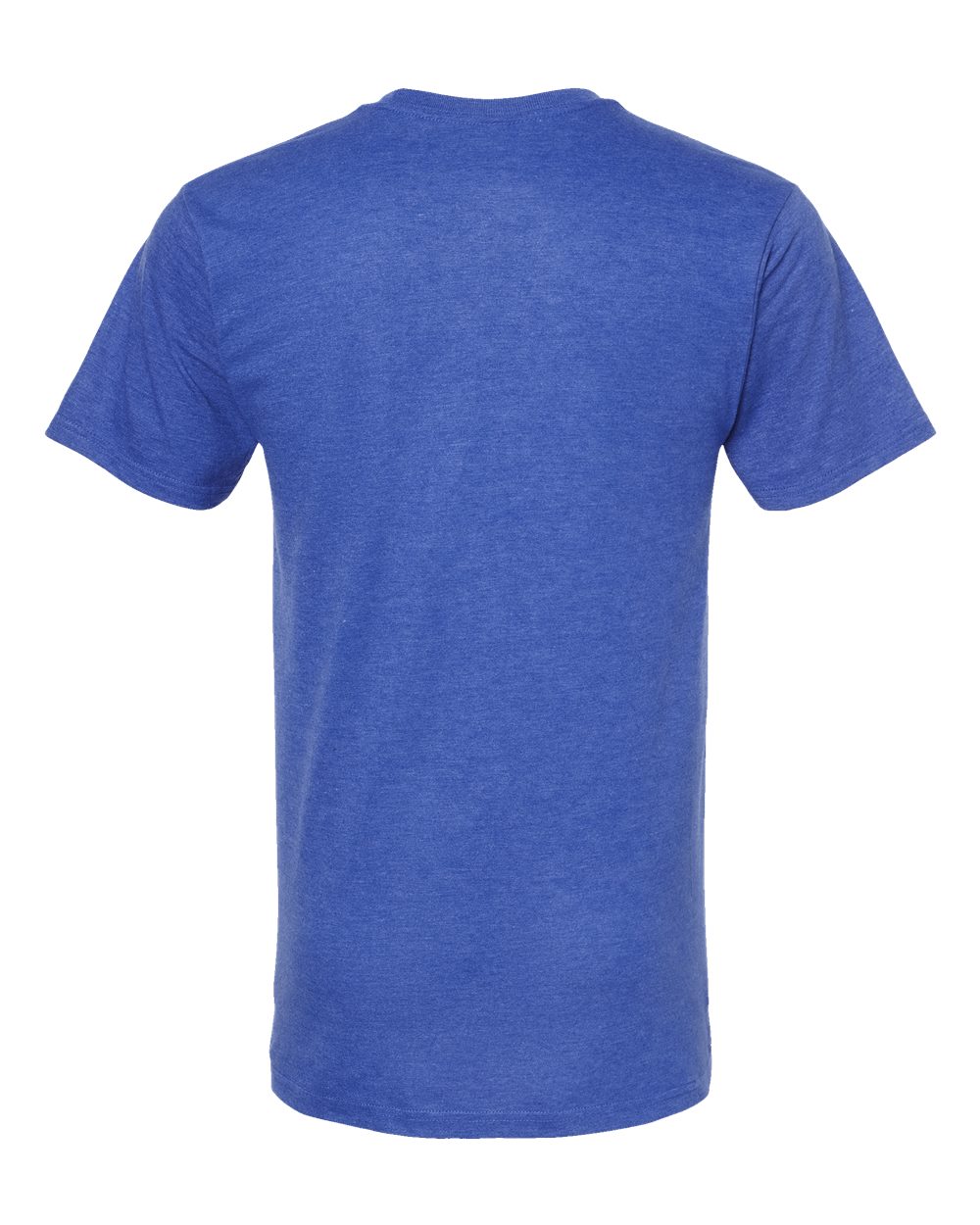 Rear View of Heather Royal Heavyweight Jersey T-Shirt - 290