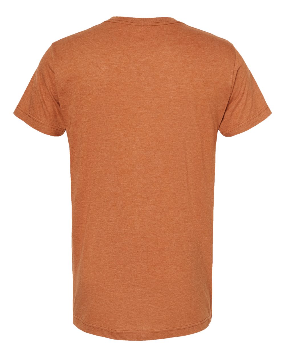 Rear View of Heather Rust Fine Jersey T-Shirt - 202