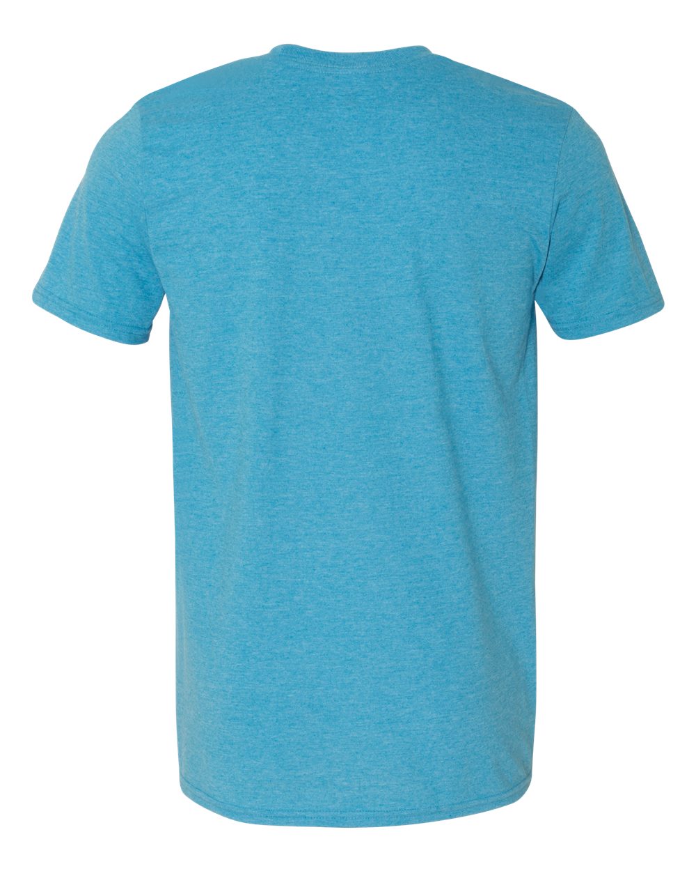 Rear View of Heather Sapphire Softstyle® T-Shirt - 64000