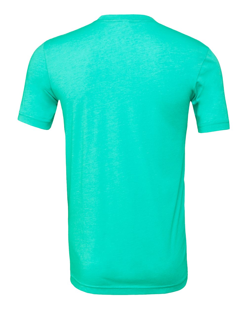 Rear View of Heather Sea Green CVC Jersey Tee - 3001CVC