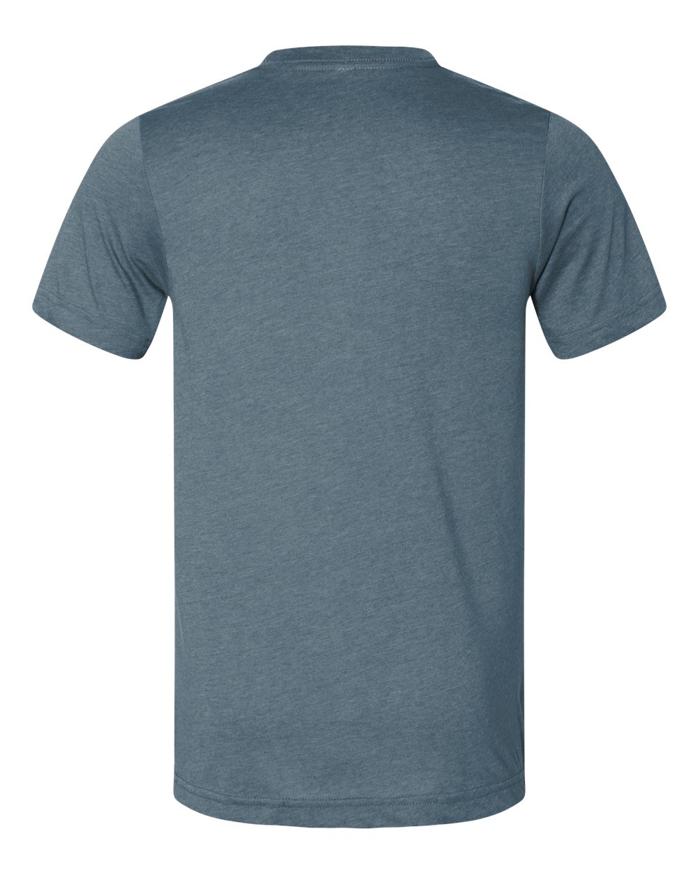 Rear View of Heather Slate CVC Jersey Tee - 3001CVC