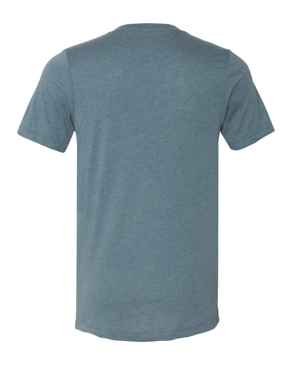 Rear View of Heather Slate Heather CVC V-Neck Tee - 3005CVC