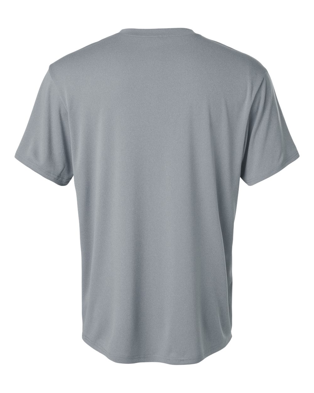 Rear View of Heather Steel Pro-Lock Performance T-Shirt - 48000
