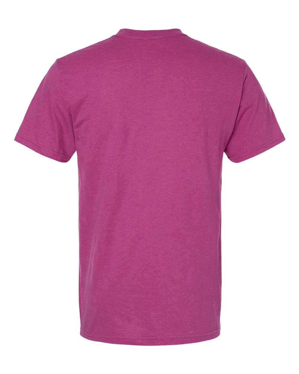 Rear View of Heather Super Pink CVC Tee - 2001CVC