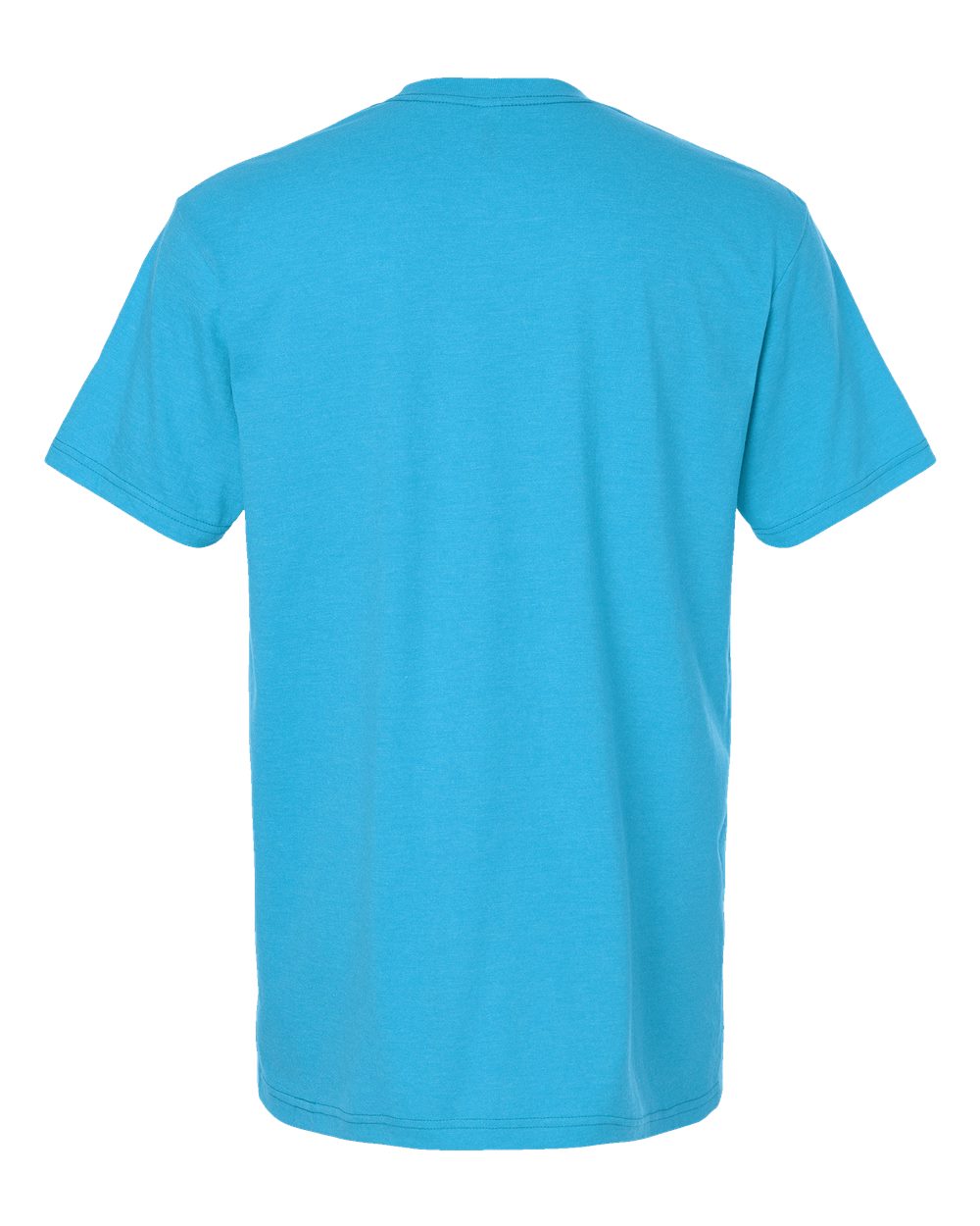 Rear View of Heather Teal CVC Tee - 2001CVC