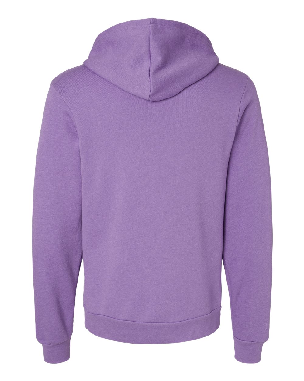 Rear View of Heather Team Purple Sponge Fleece Hoodie - 3719