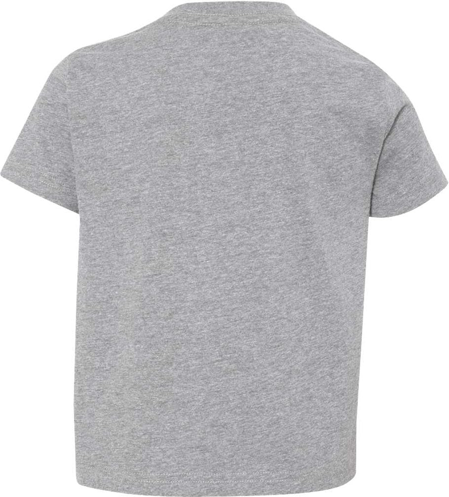 Rear View of Heather Toddler Fine Jersey Tee - 3321