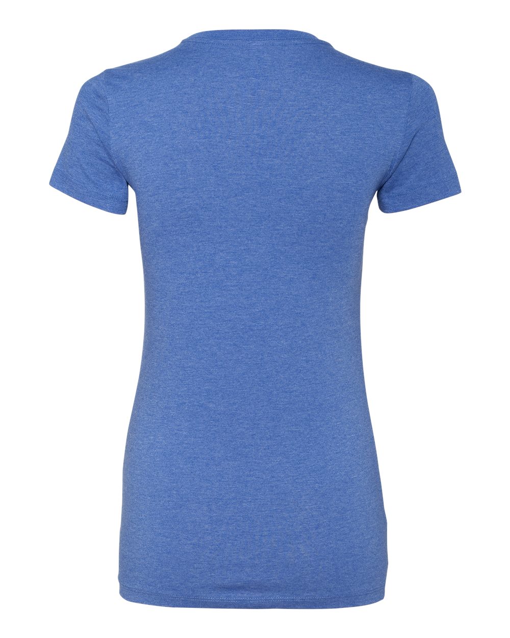 Rear View of Heather True Royal Women's Slim Fit Tee - 6004