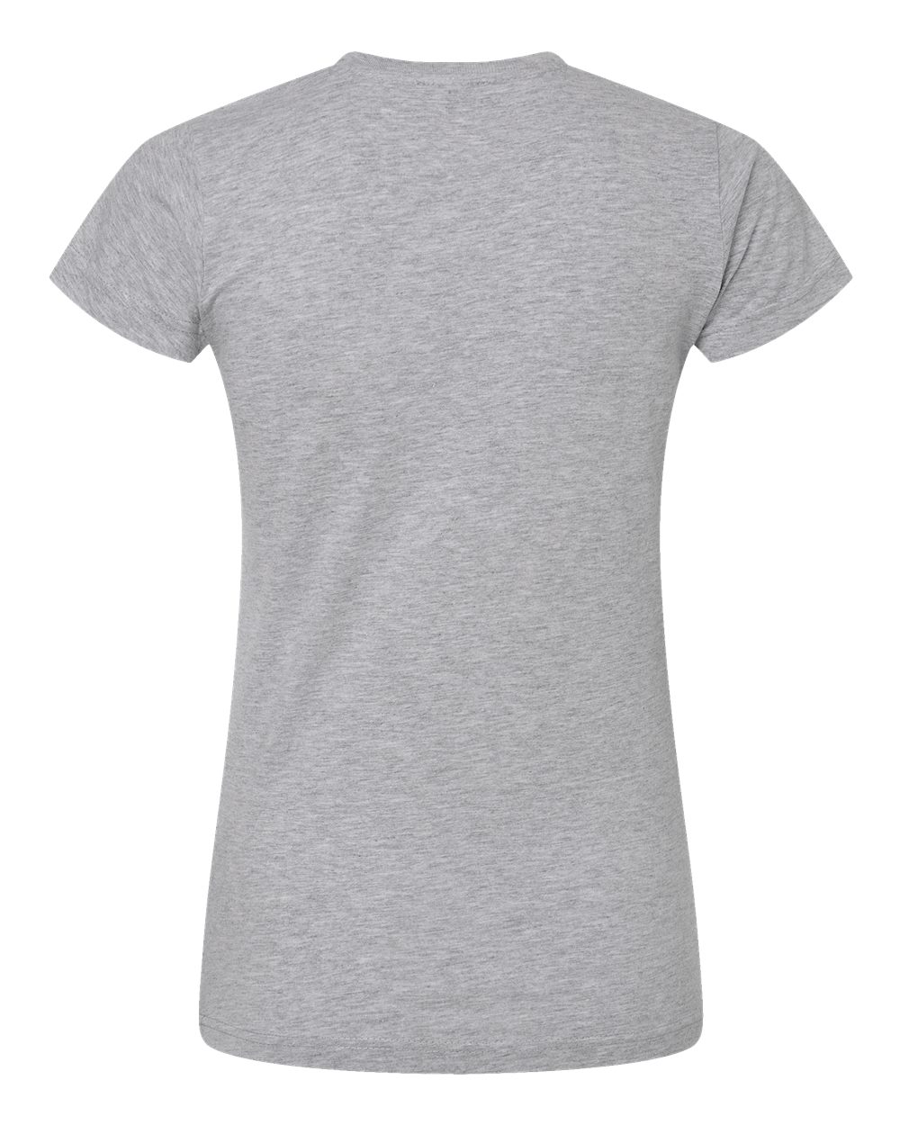 Rear View of Heather Women's Fitted Fine Jersey Tee - 3616