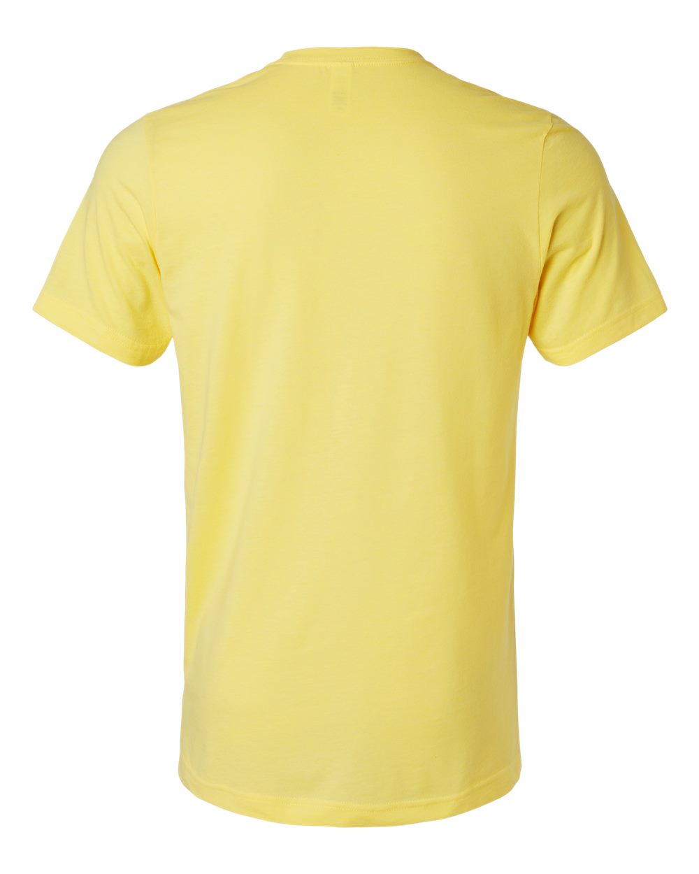 Rear View of Heather Yellow Combed CVC T-Shirt - 602CVC