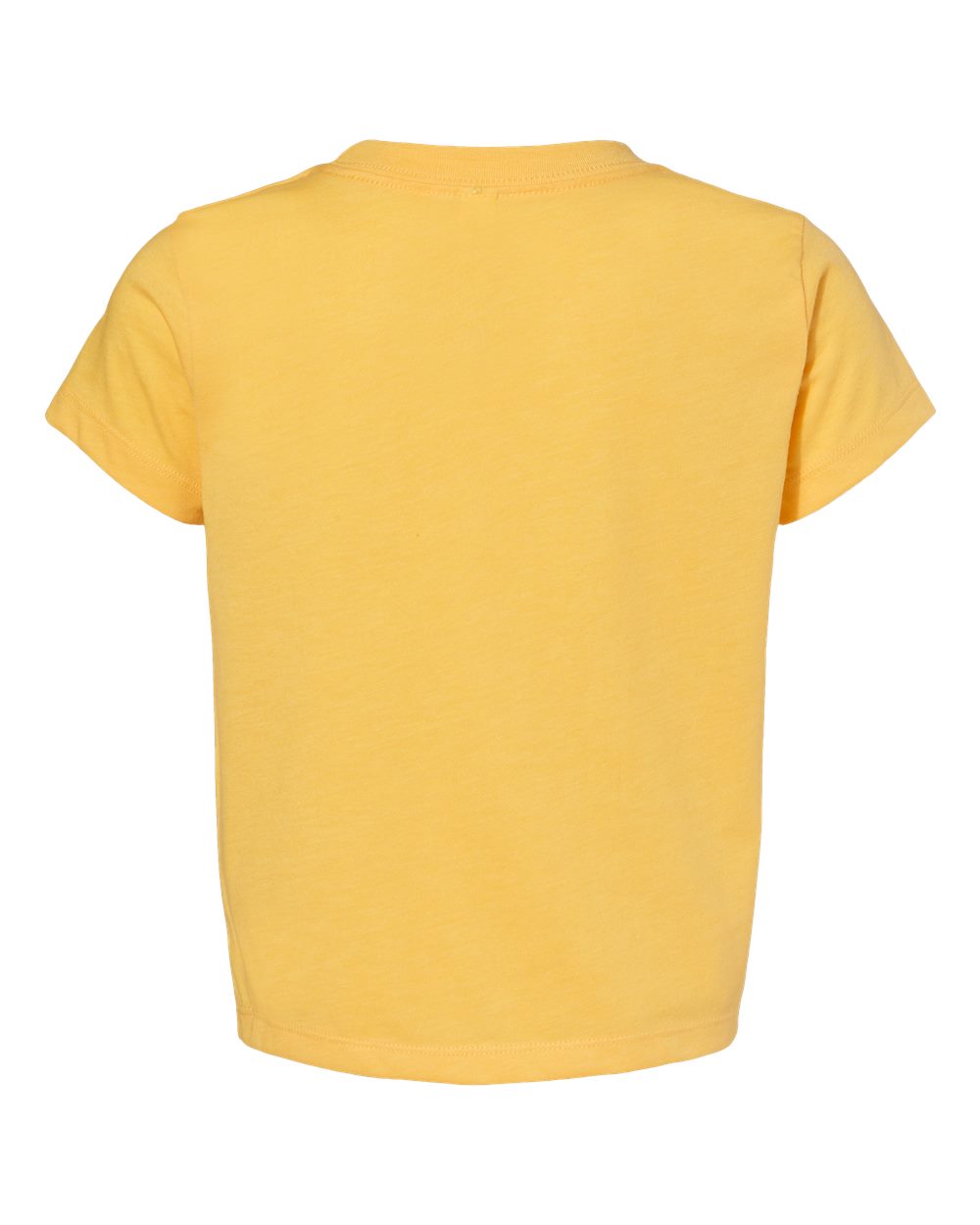 Rear View of Heather Yellow Gold Toddler Jersey Tee - 3001T