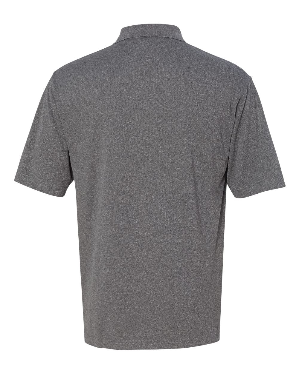 Rear View of Heathered Grey Moisture Free Mesh Polo - 0469