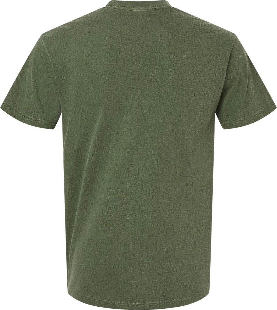 Rear View of Hemp Garment-Dyed Heavyweight T-Shirt - 1717
