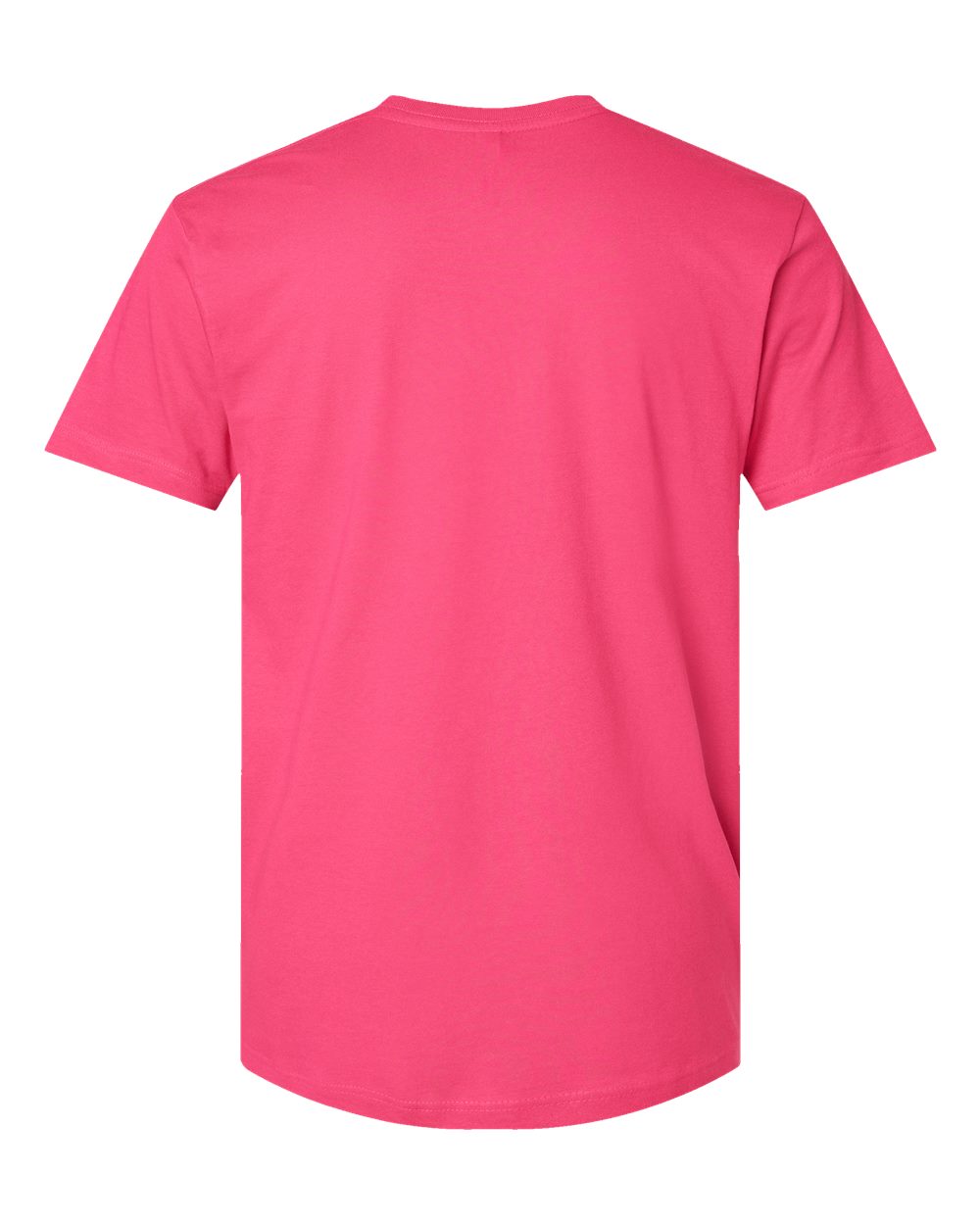 Rear View of Hot Pink Fine Jersey Tee - 6901