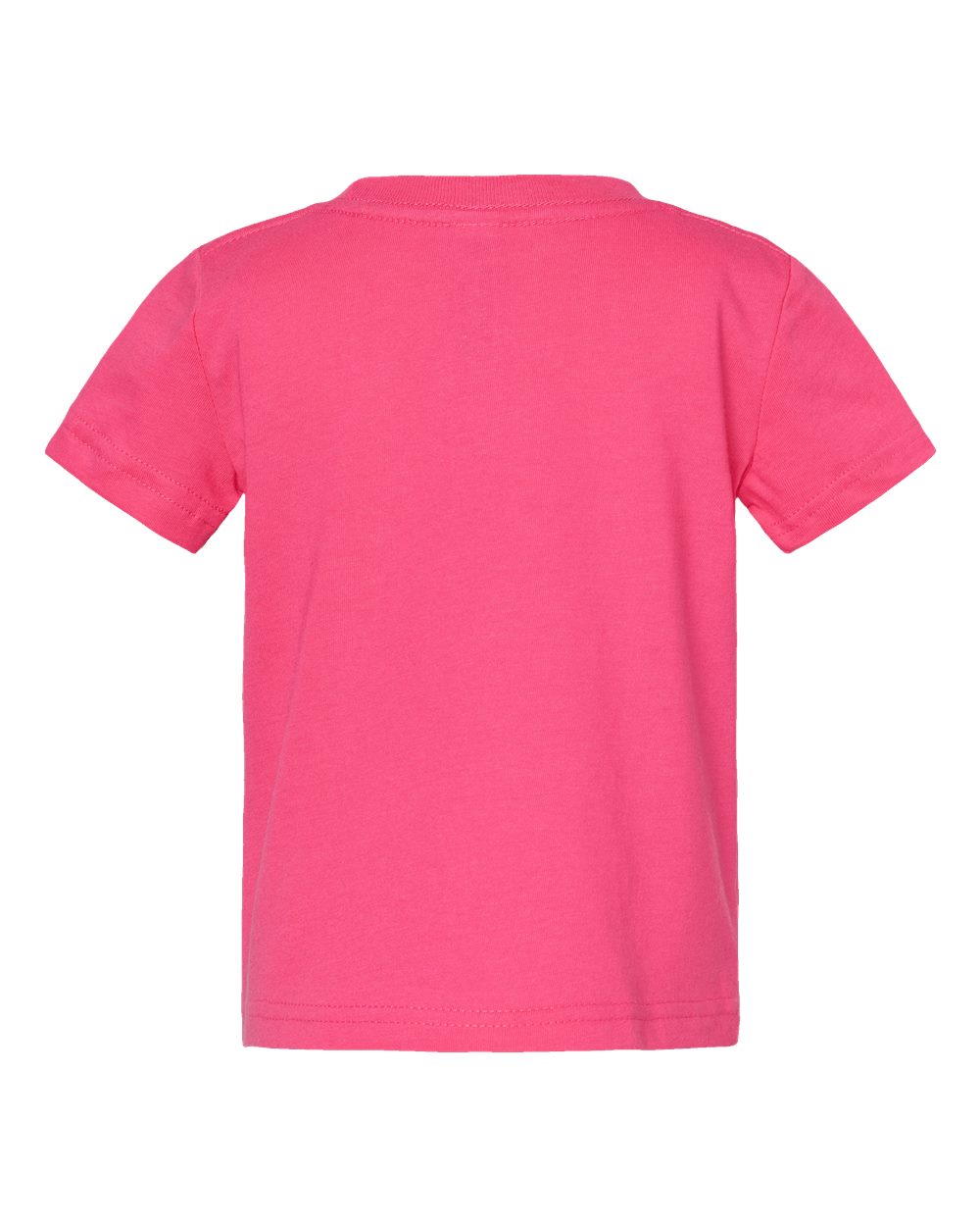 Rear View of Hot Pink Infant Fine Jersey Tee - 3322