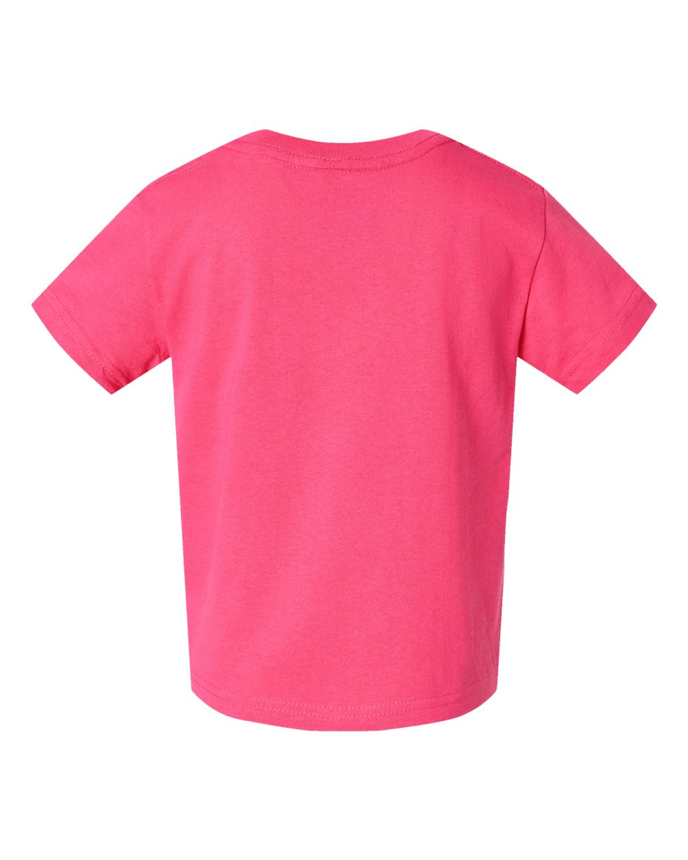 Rear View of Hot Pink Toddler Cotton Jersey Tee - 3301T