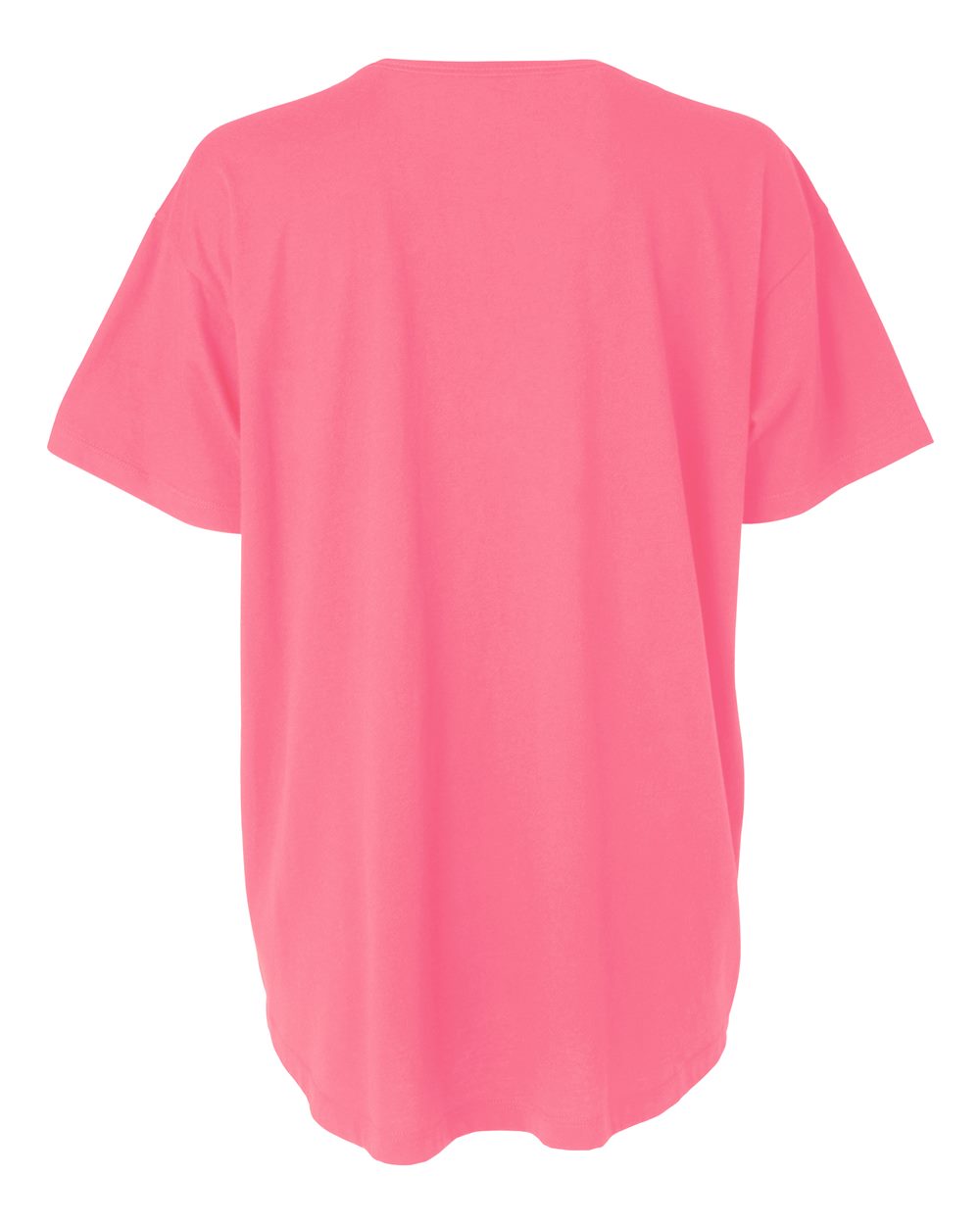 Rear View of Hot Pink Women’s Ideal Flow T-Shirt - 1530
