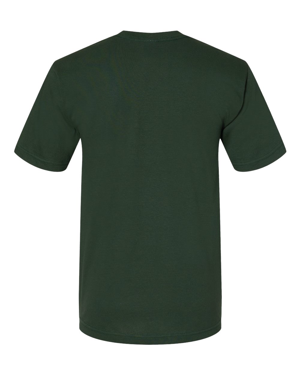 Rear View of Hunter Green USA-Made Midweight T-Shirt - 5040