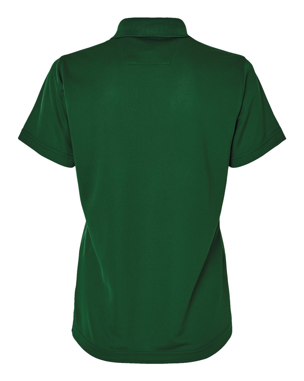 Rear View of Hunter Green Women's Saratoga Performance Mini Mesh Polo - 104