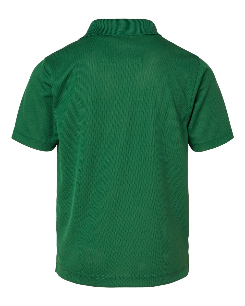 Front View of Hunter Green Youth Saratoga Performance Mini Mesh Polo - 108Y