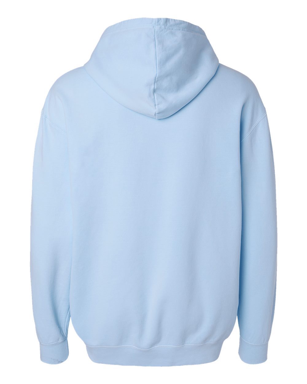 Rear View of Hydrangea Garment-Dyed Lightweight Fleece Hooded Sweatshirt - 1467
